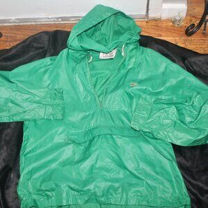 Auth Original 1960's Lacoste Unisex Hooded Windbreaker Jacket